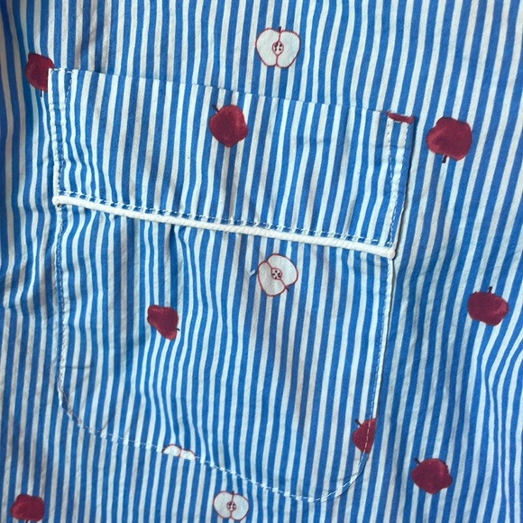 Reimagined J Crew on trend fruit themed Pajama top size large. - Picture 3 of 8